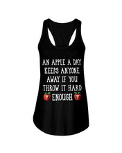 Load image into Gallery viewer, An Apple A Day Keeps Anyone Away Special Custom Design Ladies Flowy Tank
