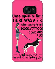 Load image into Gallery viewer, A Girl Really Loved Dogs And Tattoos  Unique Custom Design Phone case
