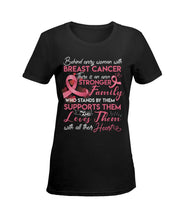 Load image into Gallery viewer, Behind Every Woman With Breast Cancer  Meaningful Gift For Family Ladies Tee
