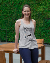 Load image into Gallery viewer, A Girl Really Loved Dogs And Tattoos  Unique Custom Design Ladies Flowy Tank
