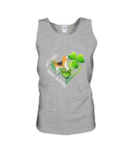 Load image into Gallery viewer, Beagle Not Lucky Simply Blessed Clover Heart St Patrick's Day Gift For Dog Lovers Unisex Tank Top

