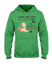 Load image into Gallery viewer, A Woman Can't Survive On Self-quarantine Alone Also Needs Golden Doodle Hoodie
