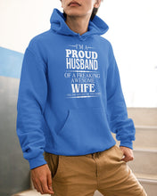 Load image into Gallery viewer, A Proud Husband Of A Freaking Awesome Wife Gift For Family Hoodie
