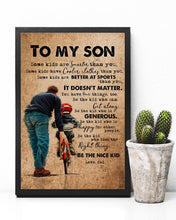 Load image into Gallery viewer, Be The Kid Who Is Dad Gift For Son Vertical Poster
