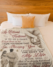 Load image into Gallery viewer, Always In My Heart Hand In Hand Custom Name Gift For Husband Fleece Blanket
