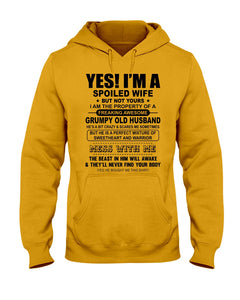 A Spoiled Wife Of An Awesome Grumpy Old Husband Trending Hoodie