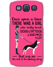 Load image into Gallery viewer, A Girl Really Loved Dogs And Tattoos  Unique Custom Design Phone case
