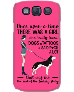A Girl Really Loved Dogs And Tattoos  Unique Custom Design Phone case