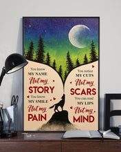 Load image into Gallery viewer, You Know My Name Not My Story Wolf Vertical Poster
