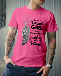 A Granddaughter To A Grandpa With Wings Handheld Gift For Granddaughter Guys Tee