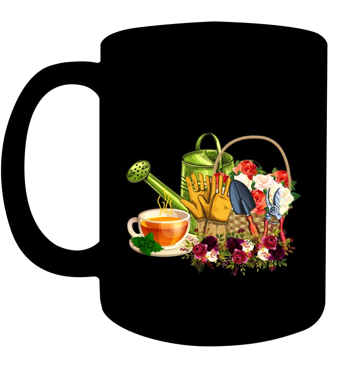 A Good Day Starts With Tea And Garden  Special Custom Design Mug