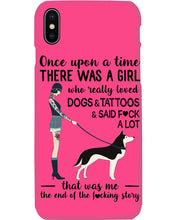 Load image into Gallery viewer, A Girl Really Loved Dogs And Tattoos  Unique Custom Design Phone case
