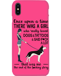 A Girl Really Loved Dogs And Tattoos  Unique Custom Design Phone case