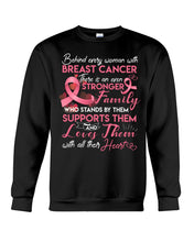 Load image into Gallery viewer, Behind Every Woman With Breast Cancer  Meaningful Gift For Family Sweatshirt
