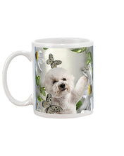 Load image into Gallery viewer, Bichon Frise With Butterflies Simple Custom Design  For Dog Lovers Mug
