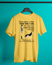 Load image into Gallery viewer, A Girl Really Loved Dogs And Tattoos  Unique Custom Design Guys Tee

