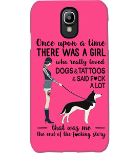 A Girl Really Loved Dogs And Tattoos  Unique Custom Design Phone case