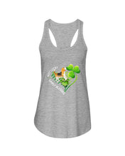 Load image into Gallery viewer, Beagle Not Lucky Simply Blessed Clover Heart St Patrick's Day Gift For Dog Lovers Ladies Flowy Tank
