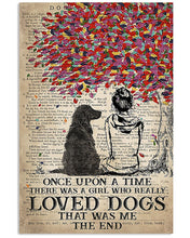 Load image into Gallery viewer, Beneath Colorful Tree There Was A Girl Who Really Loved English Cocker Spaniel Dogs Vertical Poster
