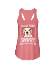 Load image into Gallery viewer, American Bulldog Personal Stalker St. Patrick's Day Printed Mug Ladies Flowy Tank
