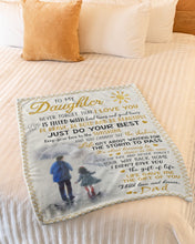 Load image into Gallery viewer, Be Bold And Be Beautiful Dad Gift For Daughter Fleece Blanket
