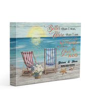 Load image into Gallery viewer, Better Than I Was More Than I Am Beach Matte Canvas
