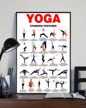 Load image into Gallery viewer, Yoga Standing Postures Useful Knowledge Meaningful Gift Vertical Poster
