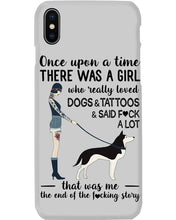 Load image into Gallery viewer, A Girl Really Loved Dogs And Tattoos  Unique Custom Design Phone case
