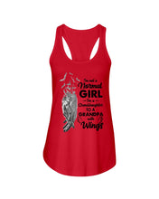 Load image into Gallery viewer, A Granddaughter To A Grandpa With Wings Handheld Gift For Granddaughter Ladies Flowy Tank
