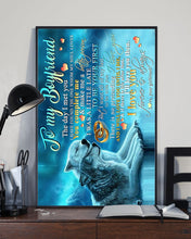 Load image into Gallery viewer, Blue Wolf Gift For Boyfriend I Love You Forever Vertical Poster

