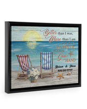 Load image into Gallery viewer, Better Than I Was More Than I Am Beach Framed Matte Canvas

