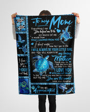 Load image into Gallery viewer, Blue Turtle Gift For Mom I Love You Will All My Heart Fleece Blanket
