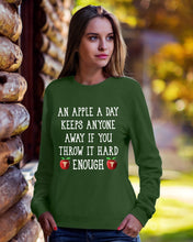 Load image into Gallery viewer, An Apple A Day Keeps Anyone Away Special Custom Design Sweatshirt
