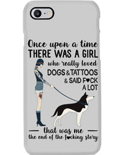 Load image into Gallery viewer, A Girl Really Loved Dogs And Tattoos  Unique Custom Design Phone case
