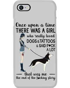 A Girl Really Loved Dogs And Tattoos  Unique Custom Design Phone case