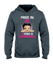 Load image into Gallery viewer, Black Phone Case Made In 80 40 Years In Awesomeness For Friends Hoodie
