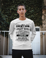 Load image into Gallery viewer, A Lucky Son Of A Crazy Mom Gift For Mom Sweatshirt
