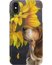 Load image into Gallery viewer, Basset Hound With Sunflower Special Custom Design For Dog Lovers Phone case
