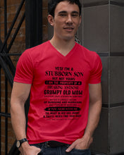 Load image into Gallery viewer, A Stubborn Son Of Freaking Awesome Grumpy Old Mom For Family Guys V-Neck
