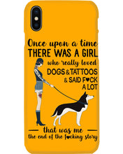 Load image into Gallery viewer, A Girl Really Loved Dogs And Tattoos  Unique Custom Design Phone case
