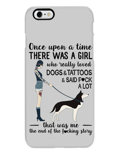A Girl Really Loved Dogs And Tattoos  Unique Custom Design Phone case