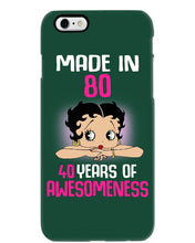 Load image into Gallery viewer, Black Phone Case Made In 80 40 Years In Awesomeness For Friends Phone case
