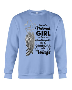 A Granddaughter To A Grandpa With Wings Handheld Gift For Granddaughter Sweatshirt