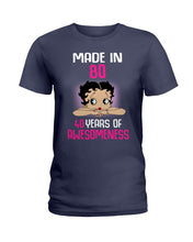 Load image into Gallery viewer, Black Phone Case Made In 80 40 Years In Awesomeness For Friends Ladies Tee
