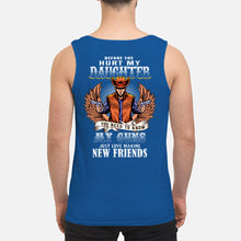 Load image into Gallery viewer, Before You Hurt My Daughter  You Need To Know My Guns Just Love Unisex Tank Top
