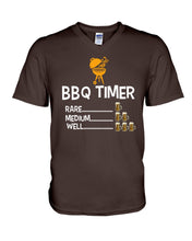 Load image into Gallery viewer, Bbq Timer Rare Medium Well Funny Gift For Friends Guys V-Neck
