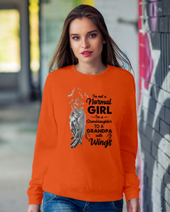A Granddaughter To A Grandpa With Wings Handheld Gift For Granddaughter Sweatshirt