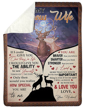 Load image into Gallery viewer, Always Be With You Loving Deer Mystery Husband Gift For Wife Sherpa Blanket
