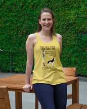 Load image into Gallery viewer, A Girl Really Loved Dogs And Tattoos  Unique Custom Design Ladies Flowy Tank
