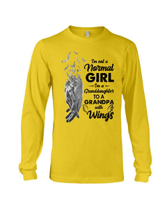 A Granddaughter To A Grandpa With Wings Handheld Gift For Granddaughter Unisex Long Sleeve
